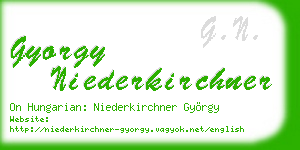 gyorgy niederkirchner business card